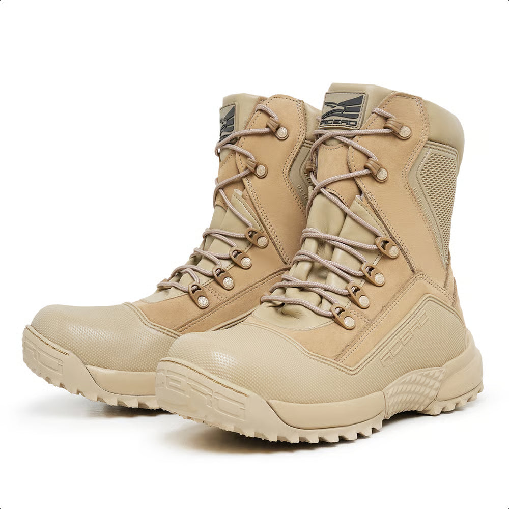 Acero Titanium Tactical Military Boot Leather